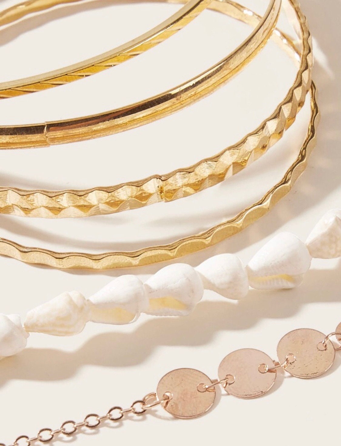 6 pc. Bangle & Shell Bracelet Set