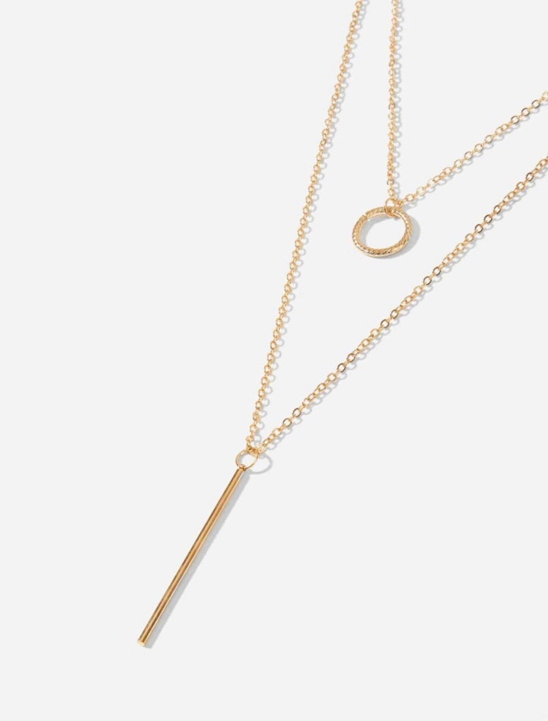 Layered Gold Necklace - Pendant Necklace - Beachlifejewelryco