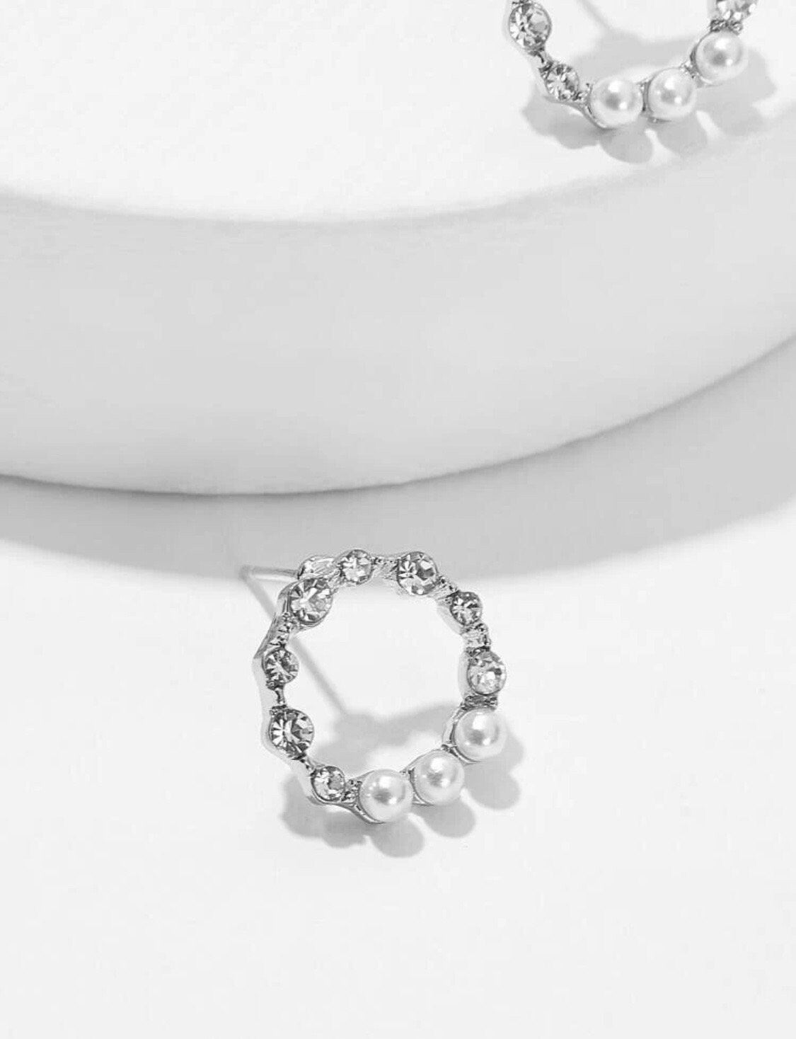 Pearl Eternity Earrings - Dainty Earrings - Beachlifejewelryco