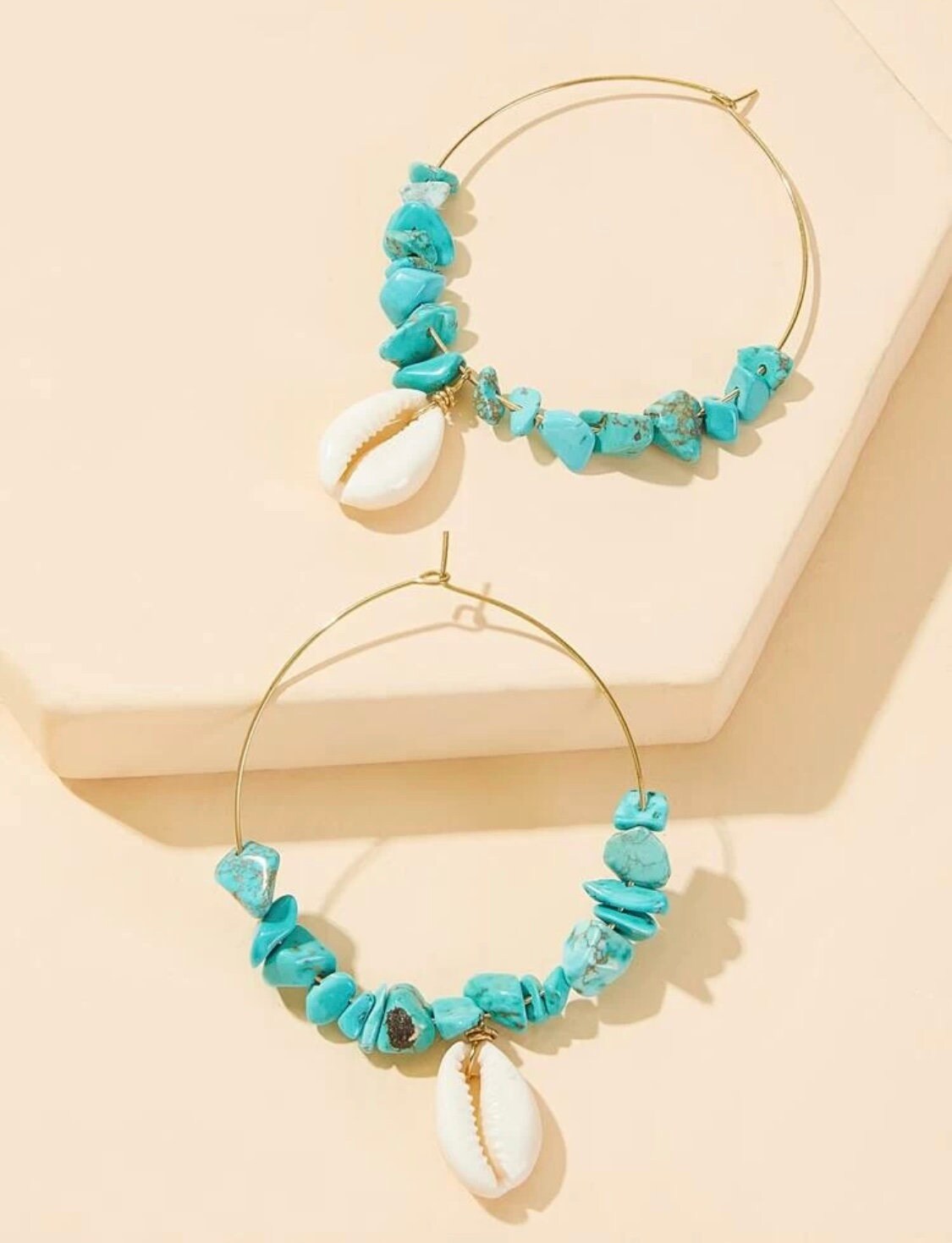 Cowrie Shell Earrings - Beach Jewelry - Beachlifejewelryco