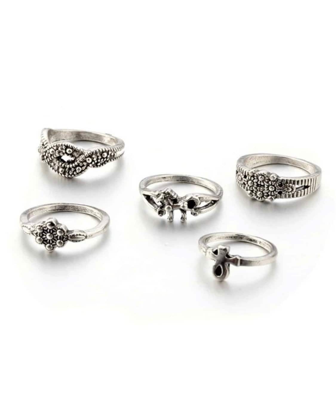 Unicorn Ring Set - Stackable Rings - Beachlifejewelryco