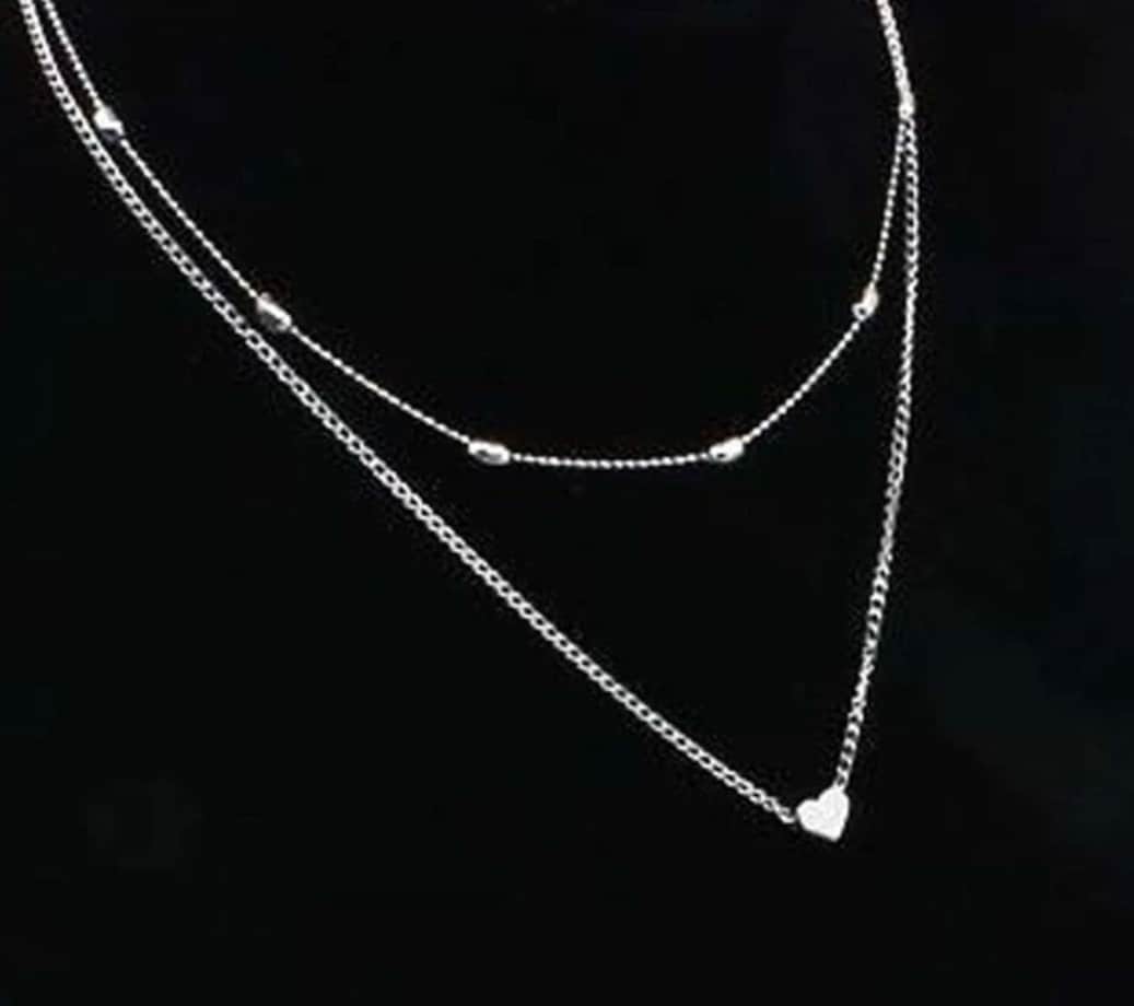 Dainty Silver Heart Necklace, Delicate Silver Heart Necklace, Jewelry Gift Girlfriend, Anniversary Gift Girlfriend, Her Anniversary Gift