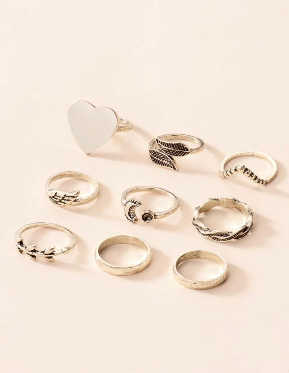 Vintage Silver Ring Set - Stacking Rings - Beachlifejewelryco