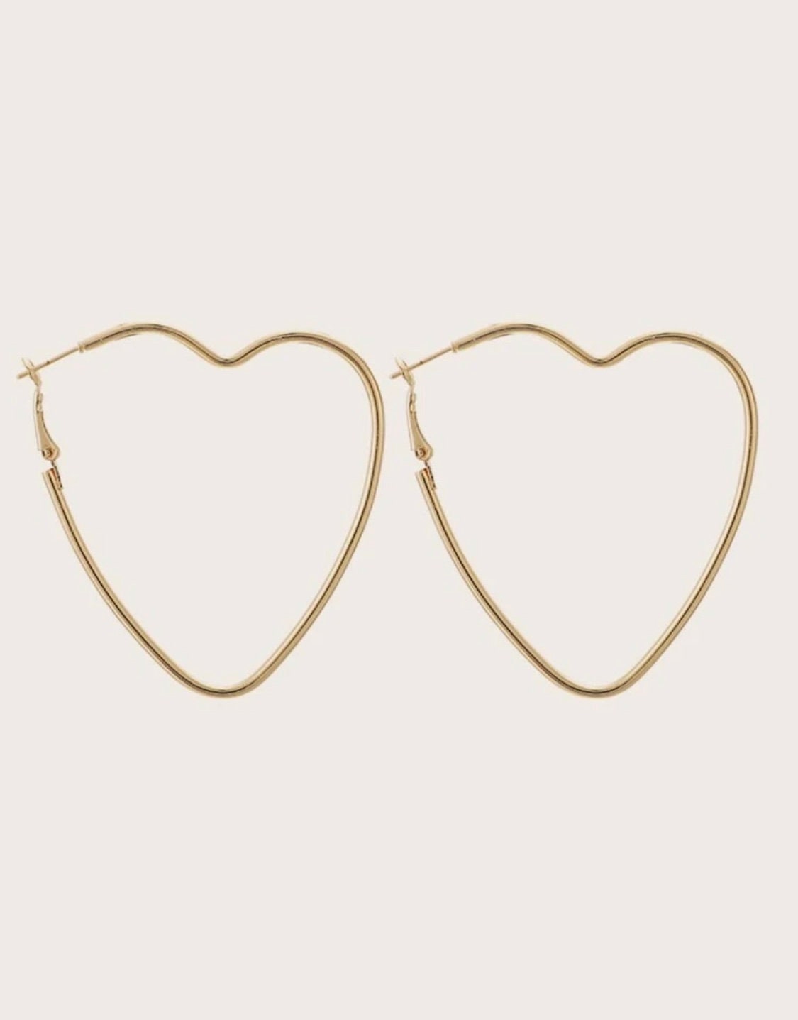 Gold Heart Hoop Earrings, Valentines Day Earrings, Valentines Day Jewelry, Gift For Girlfriend, Anniversary Gift For Her, Gold Heart Hoops