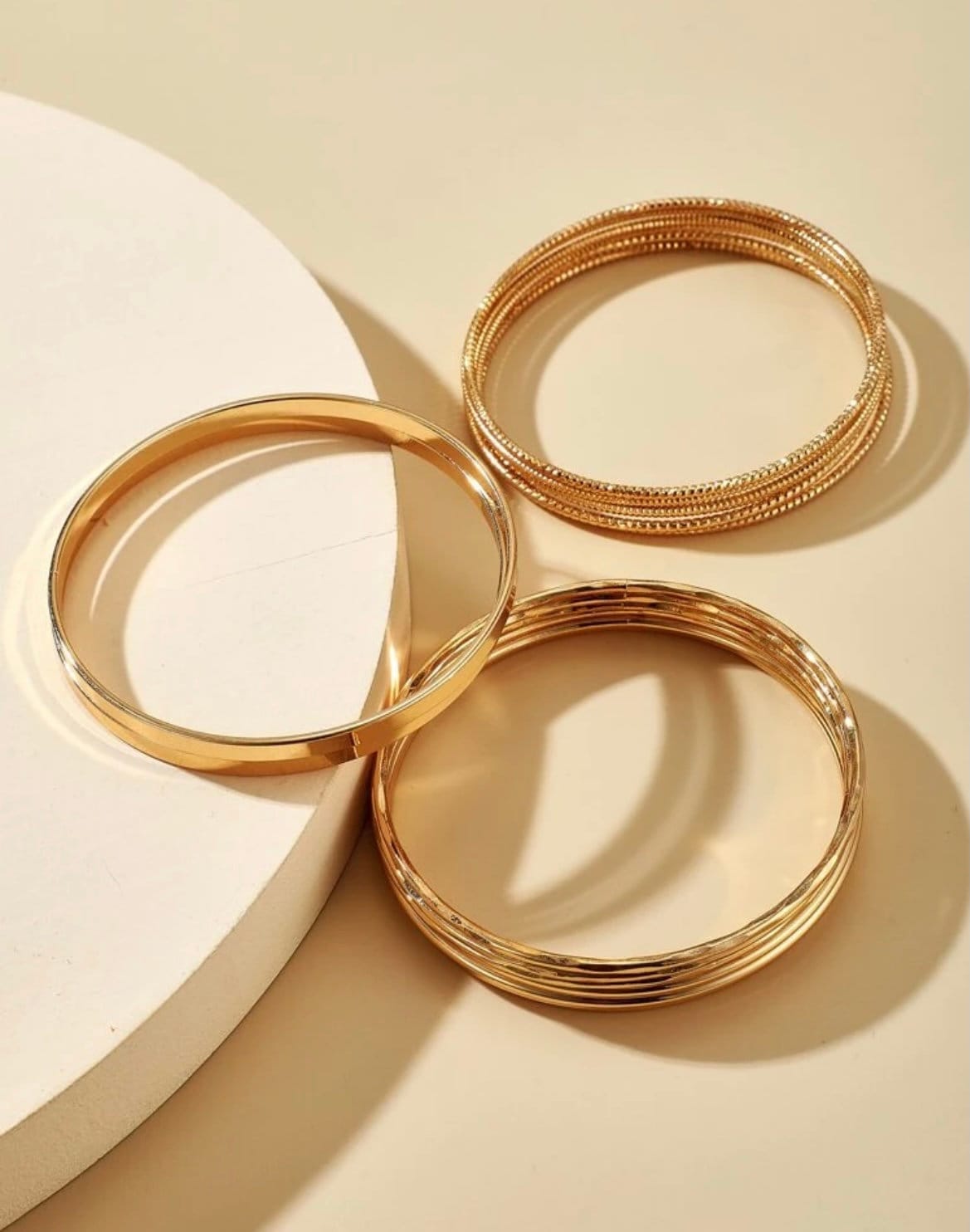 Gold Bangle Bracelet Set - Bangle Bracelets - Beachlifejewelryco