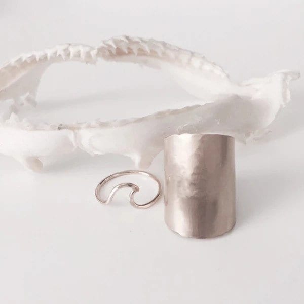 Ocean Wave Ring, Silver Wave Ring, Beach Jewelry, Minimalist Ring, Souvenir Jewelry, Gift for Beach Lover, Gift for Surfer, Ocean Wave Gift