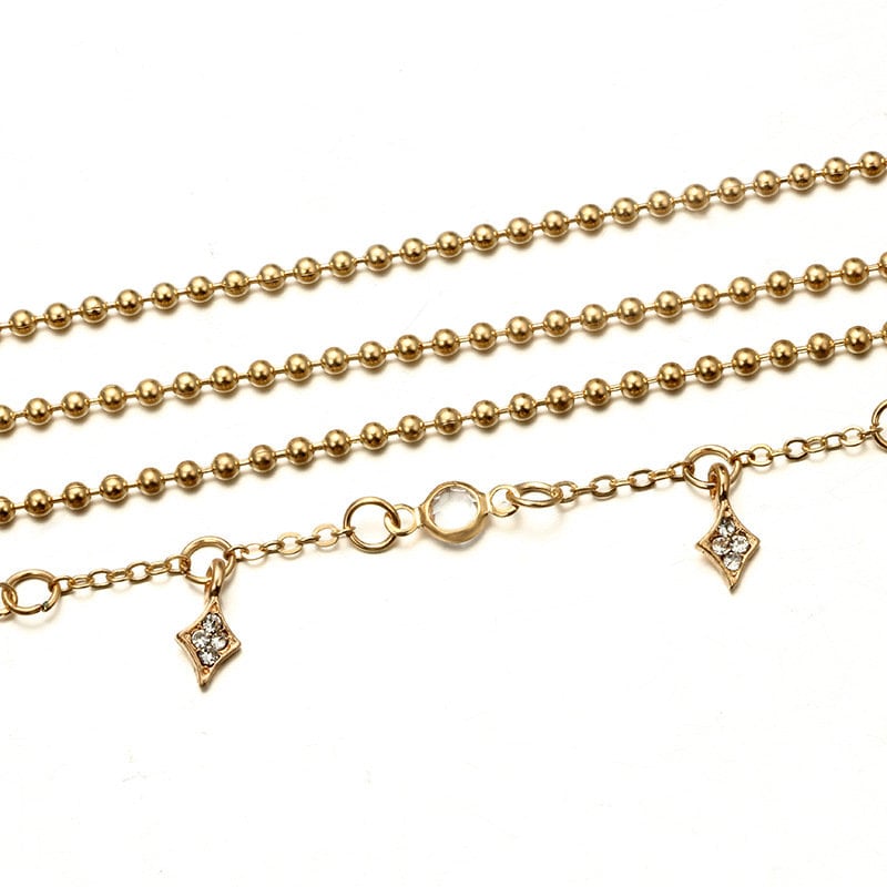 Multi Strand Choker Necklace, Perfect Holiday Party Necklace, Gold Multi Strand Necklace, Statement Necklace, Gold Choker Necklace