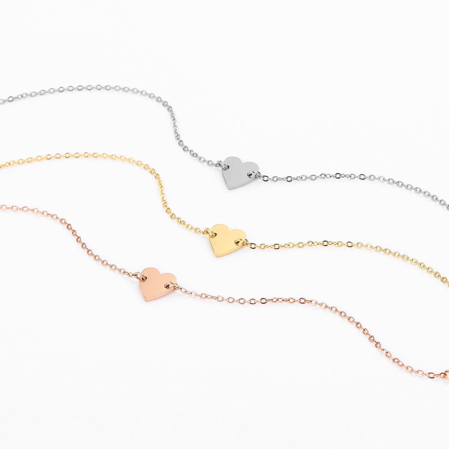 Dainty Heart Charm Bracelet, Minimalist Heart Charm Bracelet, Valentines Day Gift For Her, Anniversary Gift For Her, Mothers Day Gift Idea