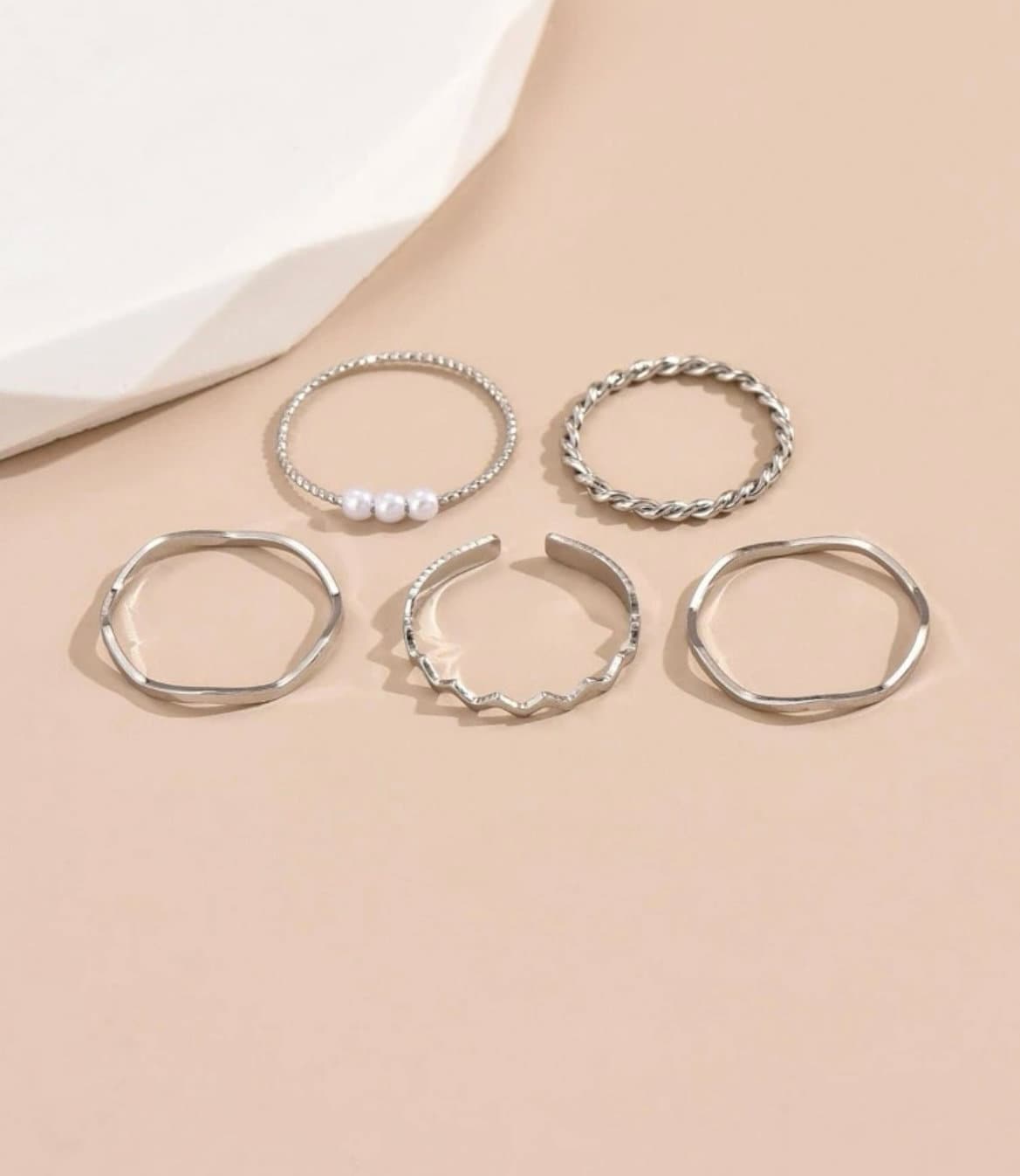 5 Piece Silver Ring Set, Assorted Silver Ring Set, Minimalist Silver Ring Set, Timeless Silver Rings, Dainty Silver Ring Set, Silver Rings