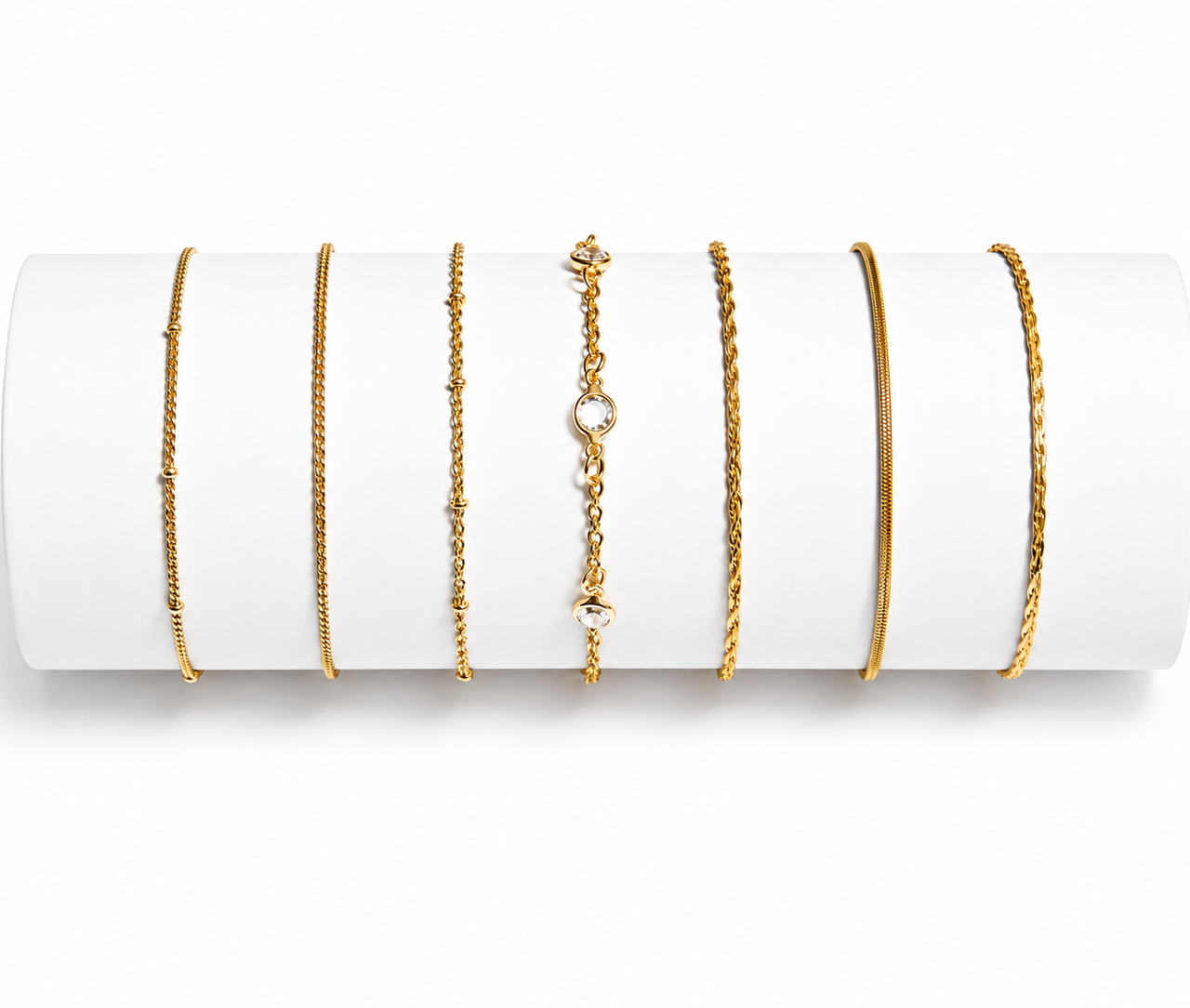 7 Piece Dainty Gold Bracelet Set, Simple Everyday Bracelets, Delicate Gold Bracelets, Jewelry Gift Idea, Jewelry Gift She Will Love, Dainty Bracelets
