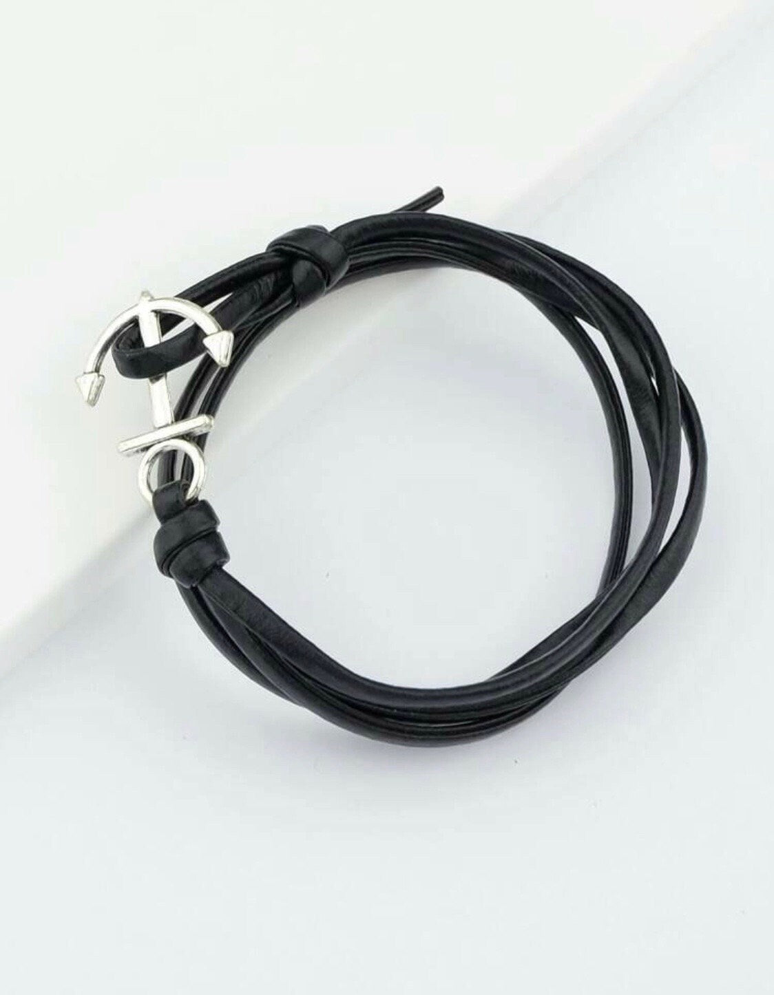 Men's Nautical Leather Bracelet