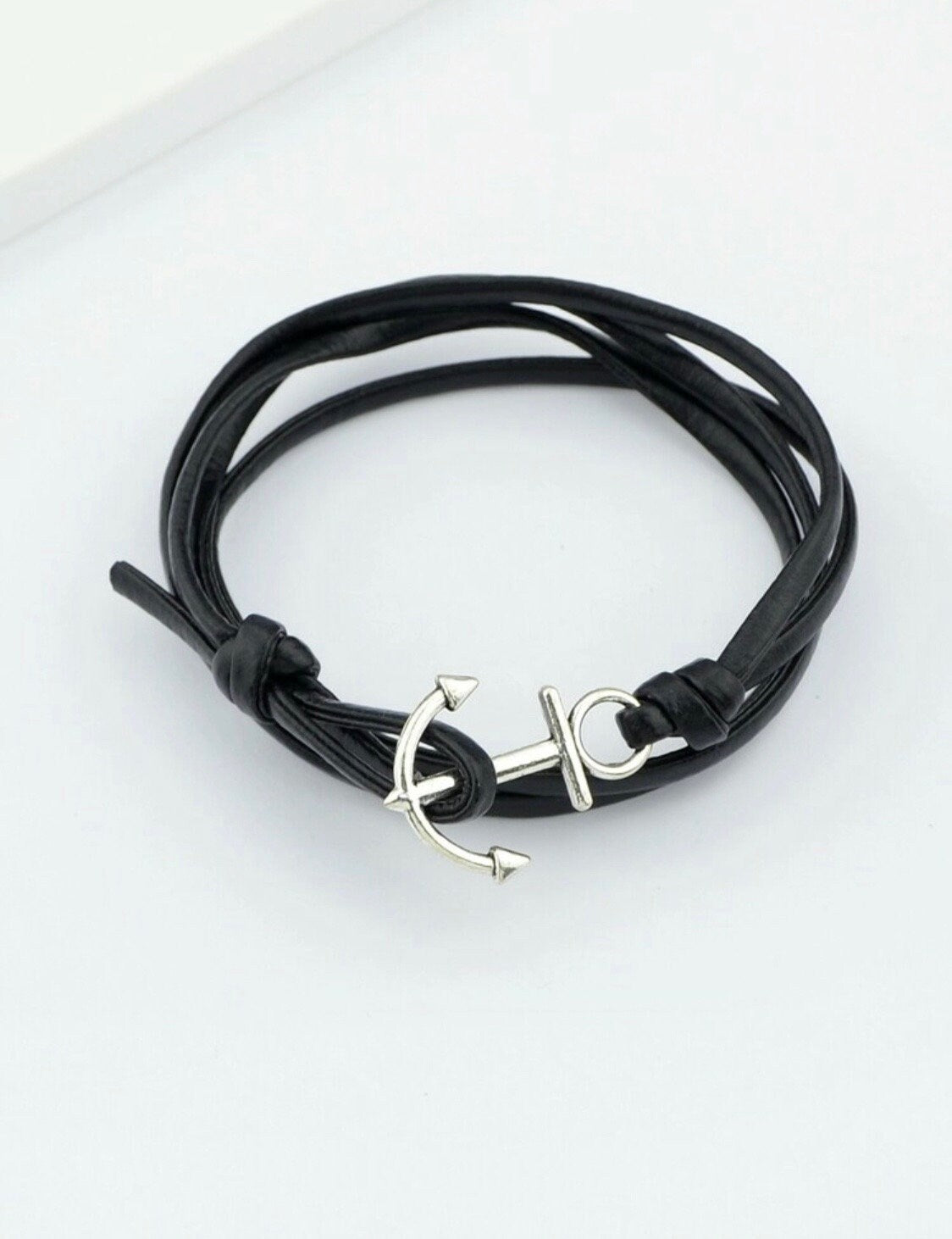 Men's Nautical Leather Bracelet