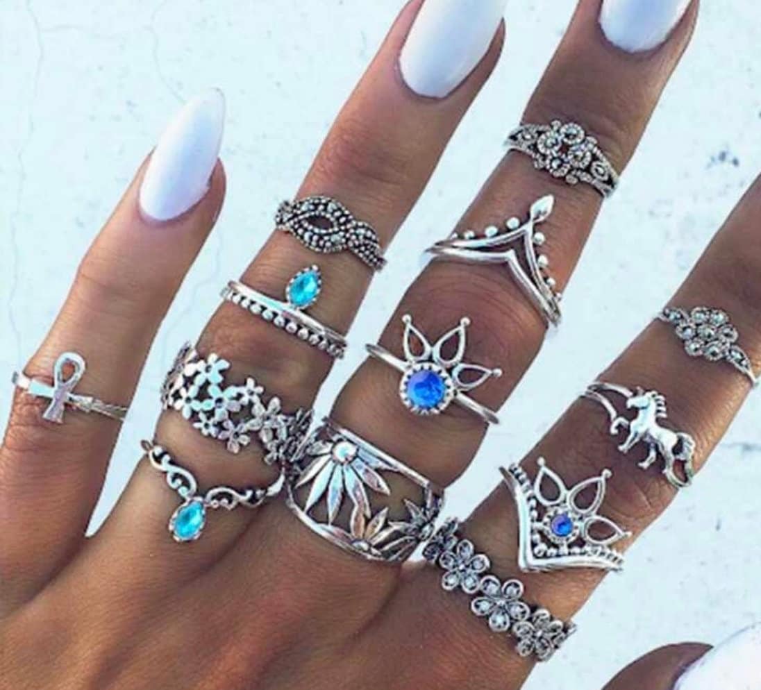 Unicorn Ring Set - Stackable Rings - Beachlifejewelryco