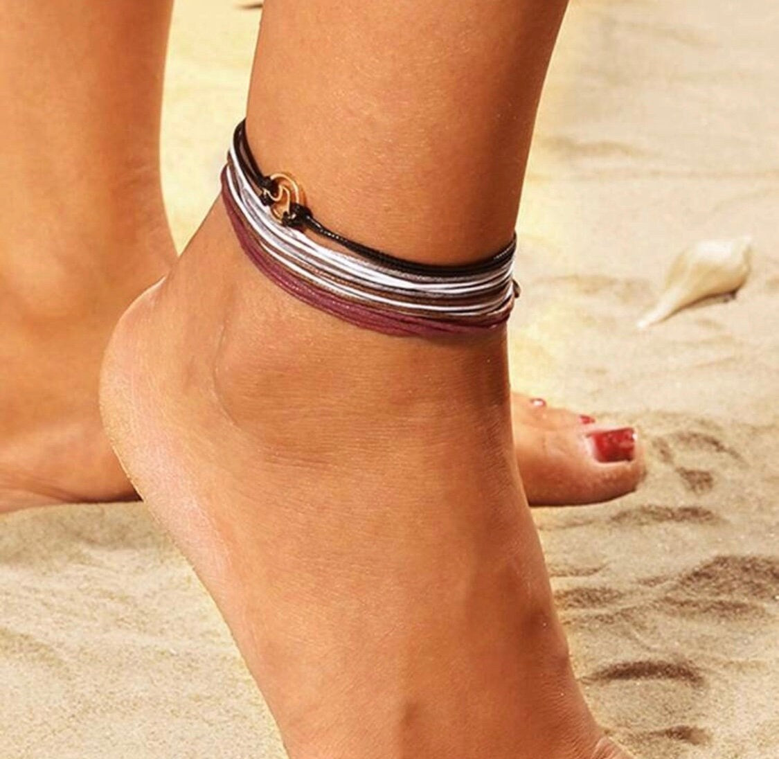 Gold Ocean Wave Anklet