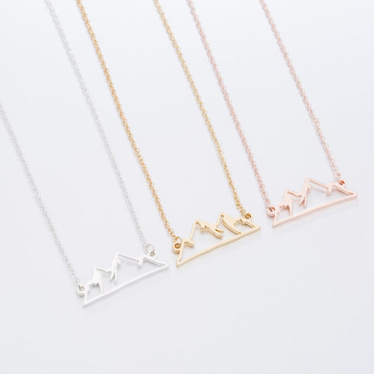 Adventure Seeker Necklace, Adventure Seeker Jewelry, Gift for Adventure Seeker, Mountains Necklace, Mountains Jewelry, Mountain Lover Gift