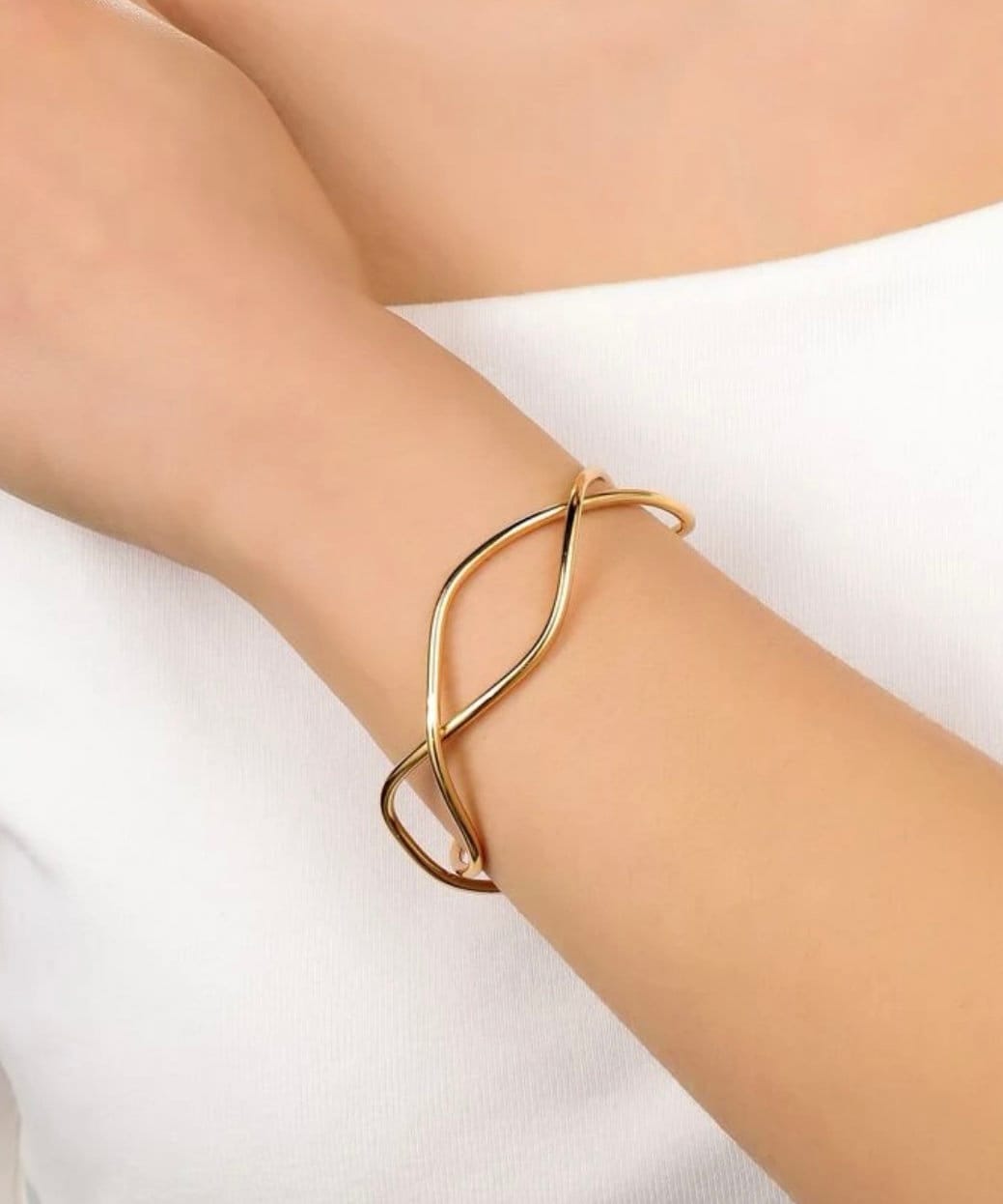 Minimalist Gold Cuff Bracelet - Gold Bangle Bracelet - Beachlifejewelryco