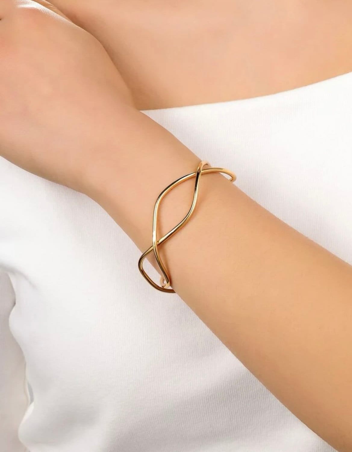 Minimalist Gold Cuff Bracelet - Gold Bangle Bracelet - Beachlifejewelryco