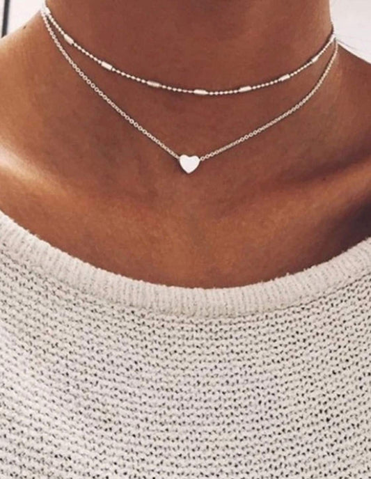 Dainty Silver Heart Necklace, Delicate Silver Heart Necklace, Jewelry Gift Girlfriend, Anniversary Gift Girlfriend, Her Anniversary Gift