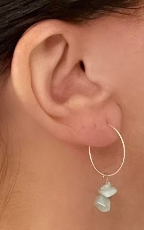 Seaglass Hoop Earrings