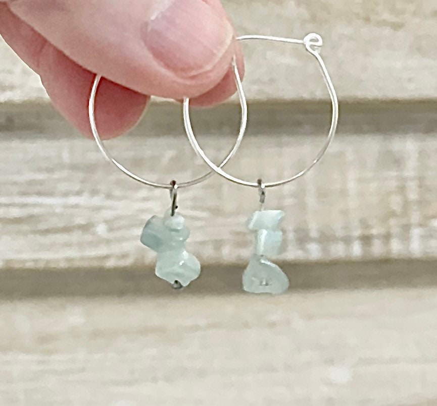 Seaglass Hoop Earrings