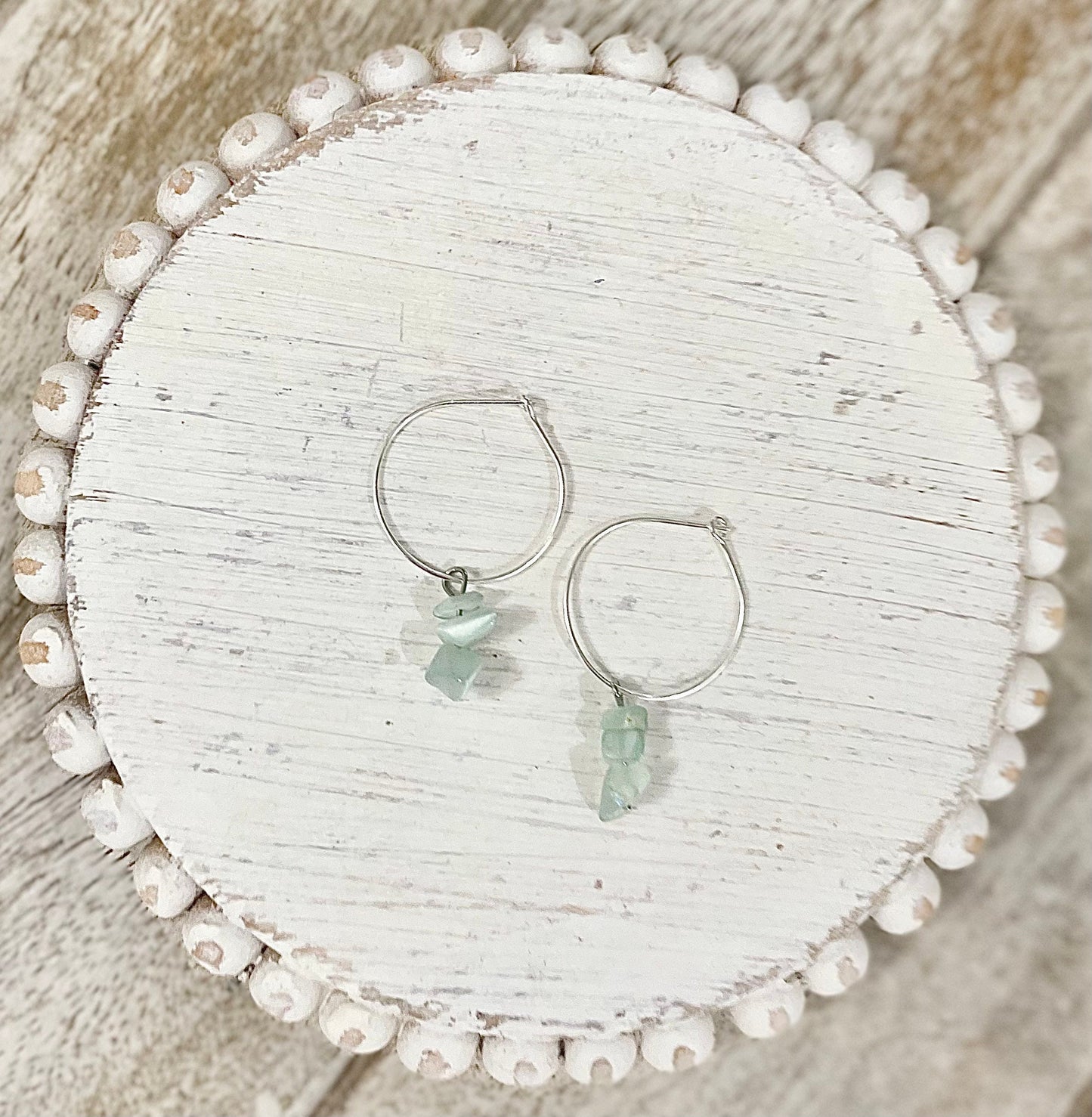 Seaglass Hoop Earrings