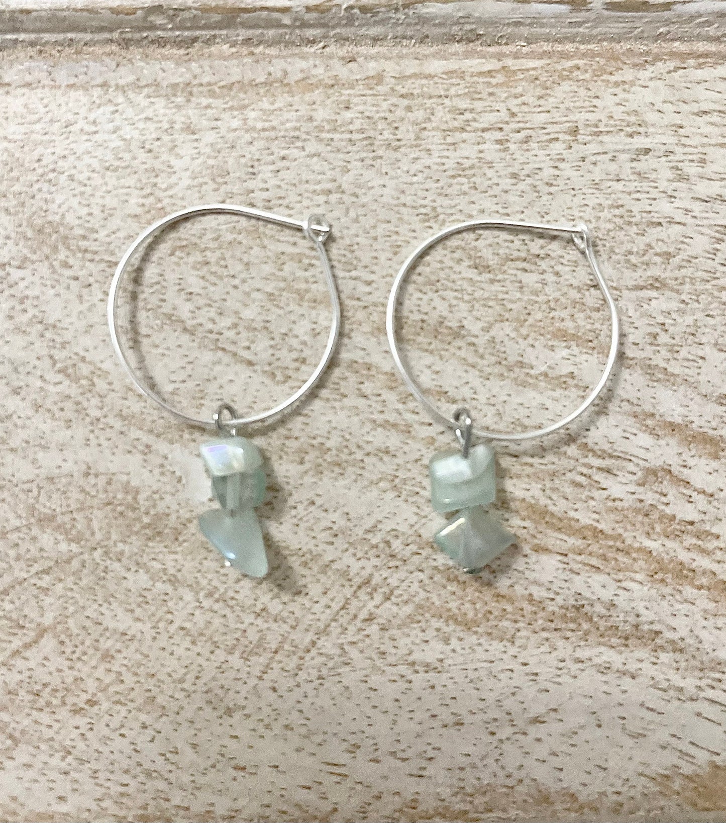 Seaglass Hoop Earrings