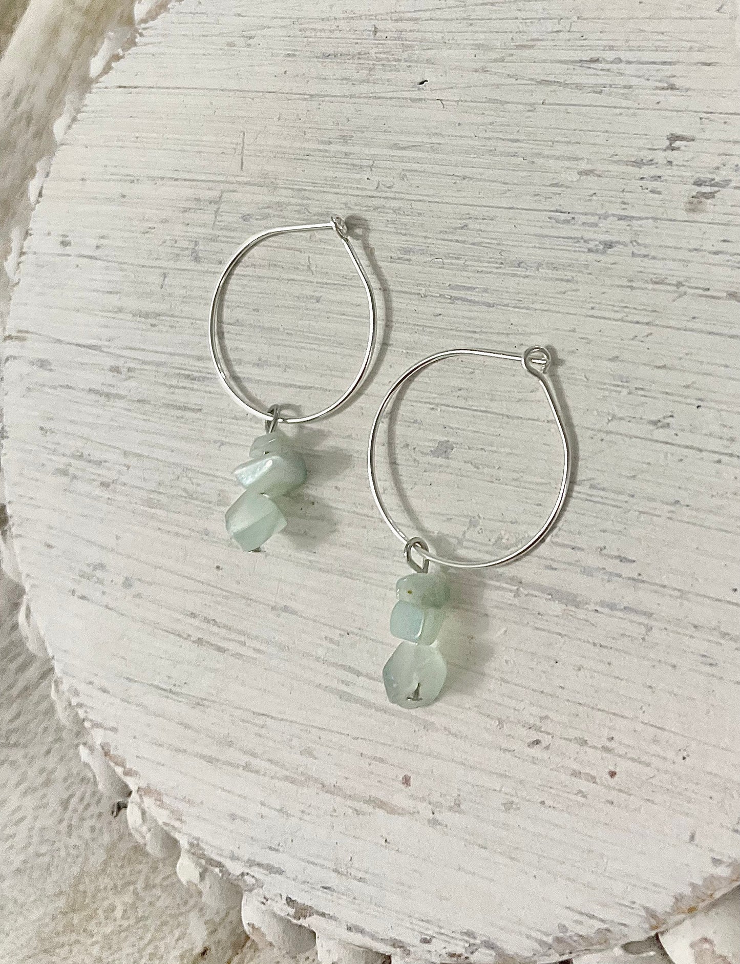 Seaglass Hoop Earrings